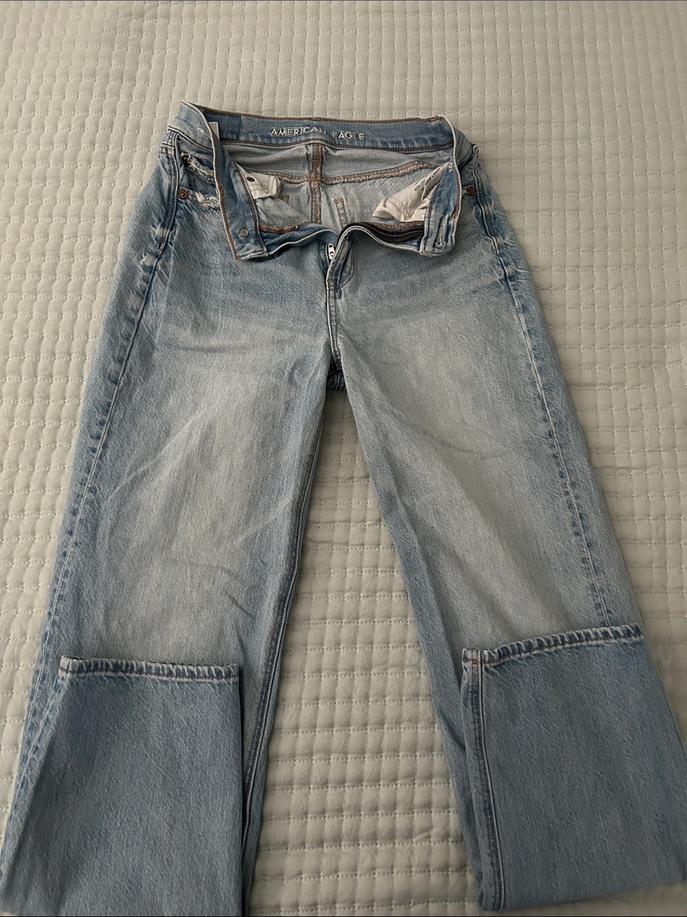 American Eagle Outfitters Light Blue Wide Leg Jeans